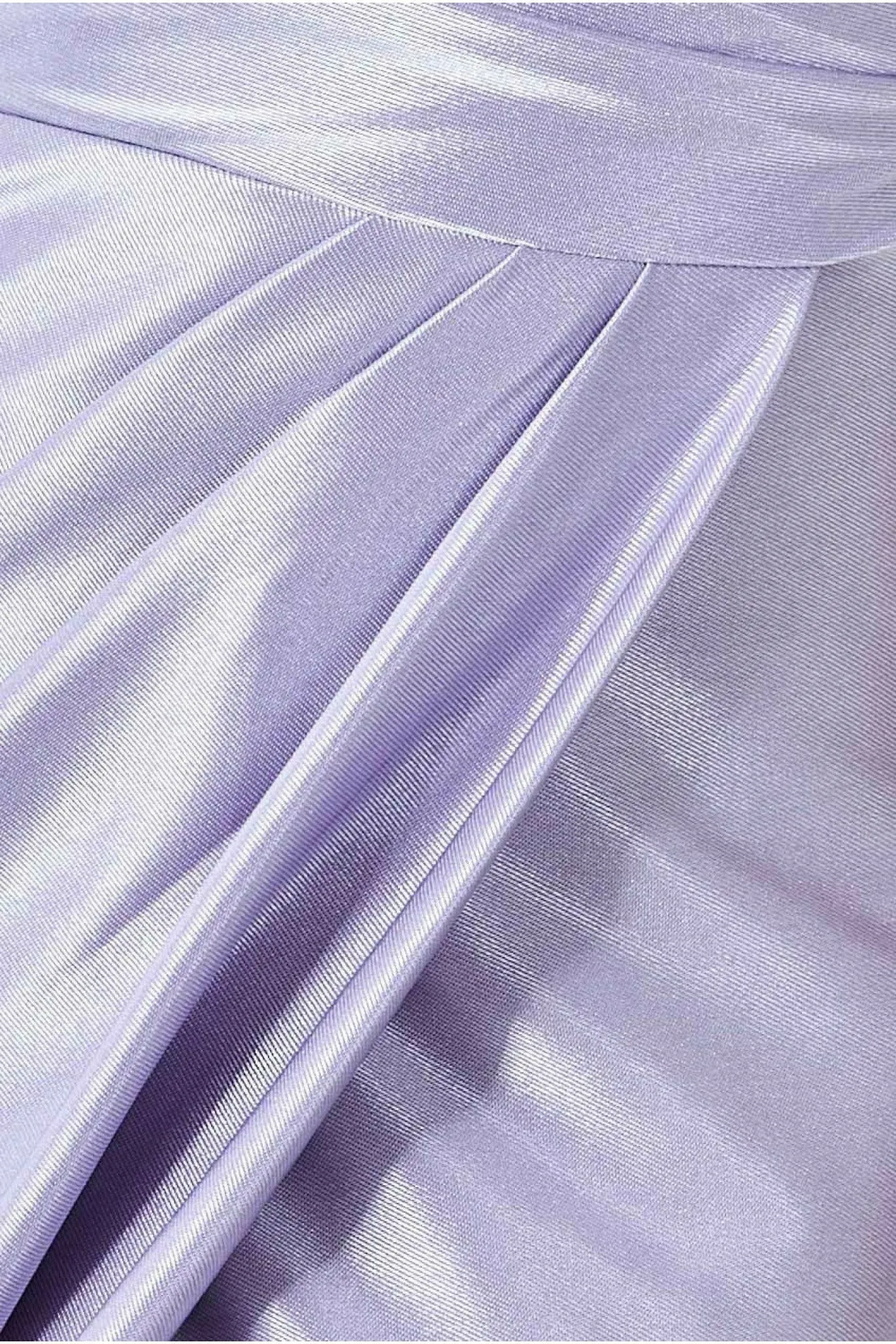 Goddiva Cowl Neck Bardot Satin Maxi Front Split - Lilac sold by Goddiva product image thumbnail 4