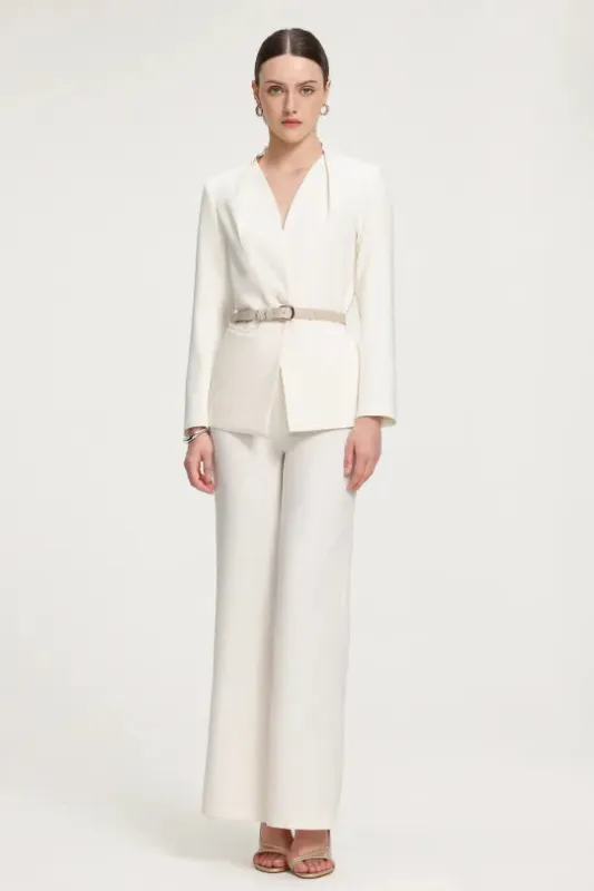 Belted Smooth Long Suit Set by Skye&Iris sold by Goddiva