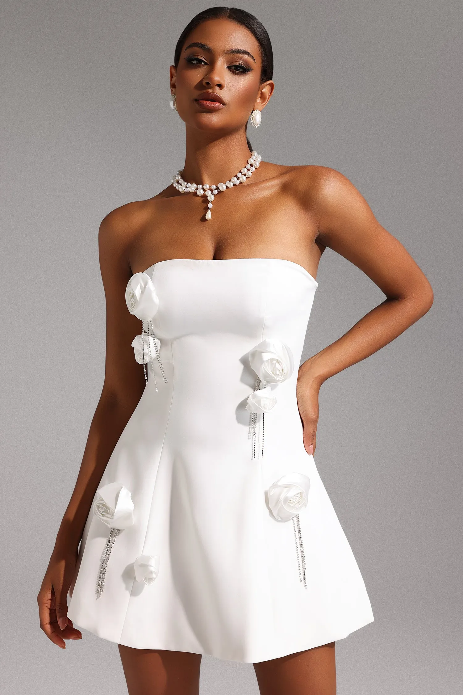 Makila Sleeveless Flowers Sequin Mini Dress by Bella Barnett sold by Goddiva product image thumbnail 2