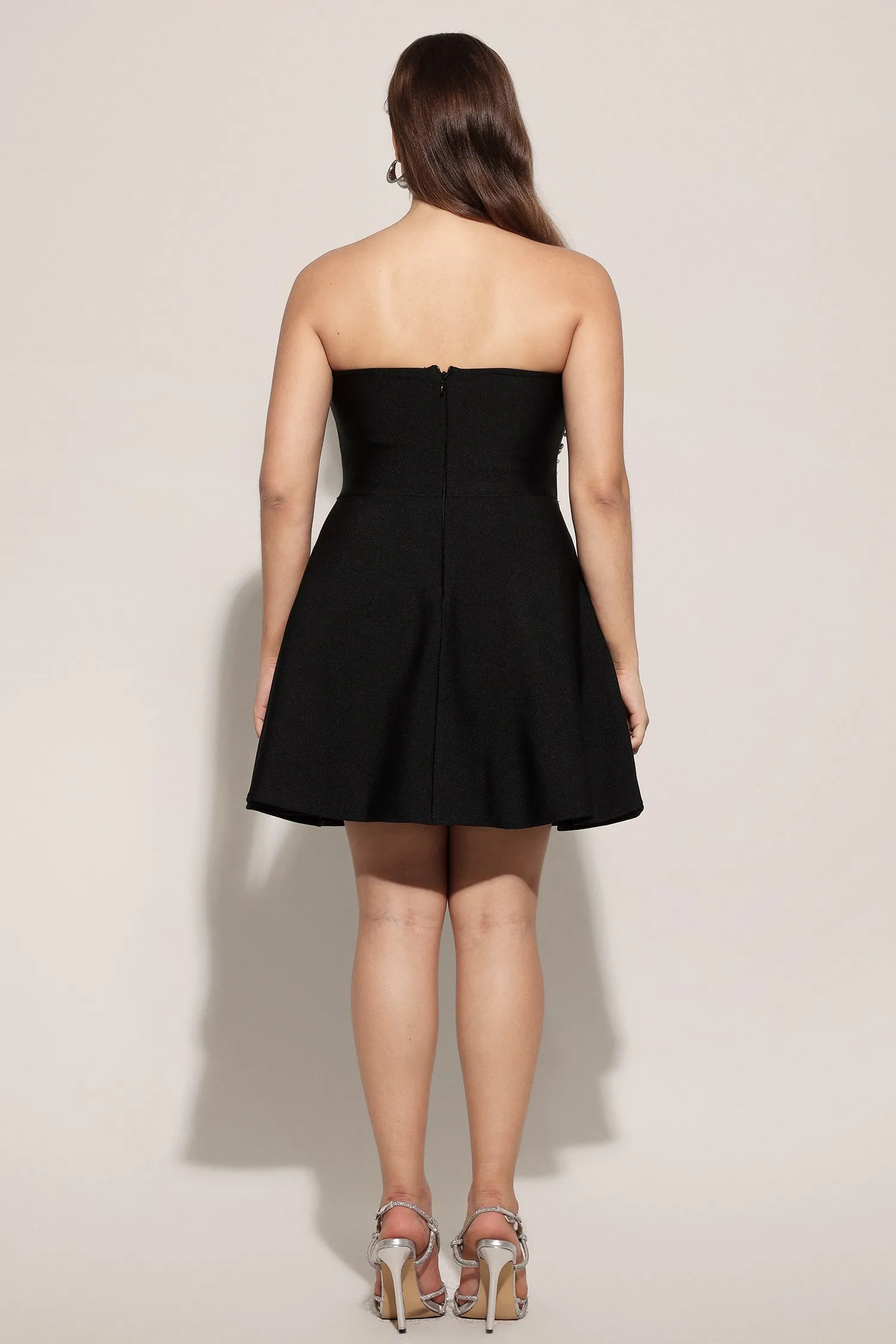 Kalic Strapless Diamond Bandage Mini Dress by Bella Barnett sold by Goddiva product image thumbnail 4