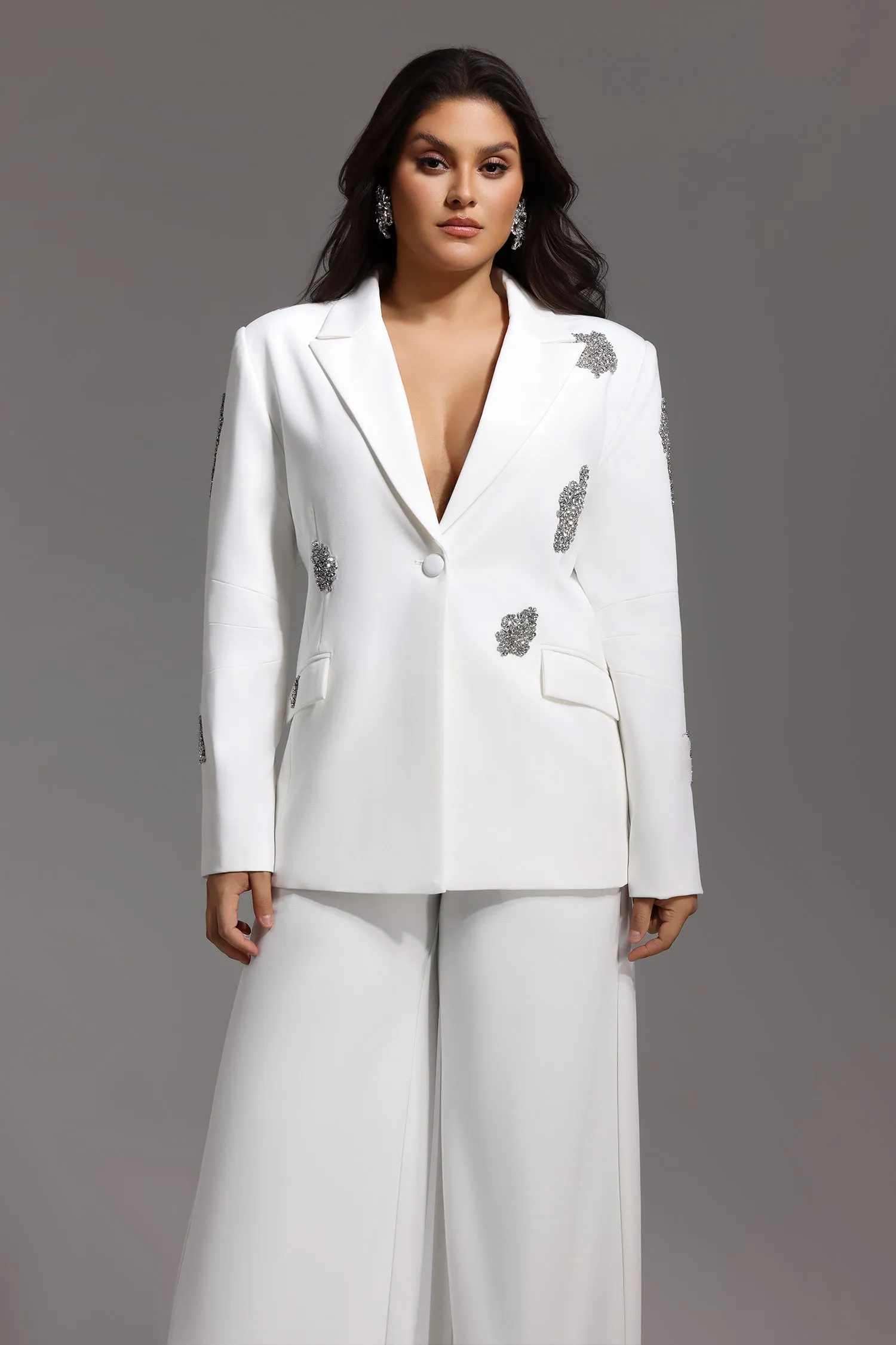Winee Diamante Blazer Set by Bella Barnett sold by Goddiva product image thumbnail 3
