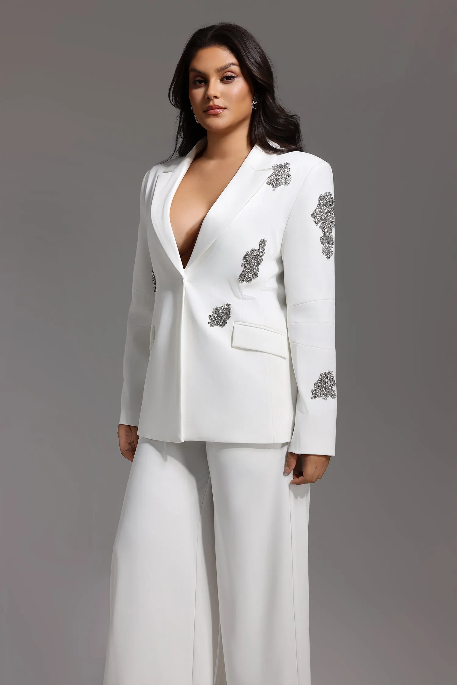 Winee Diamante Blazer Set by Bella Barnett sold by Goddiva product image thumbnail 4