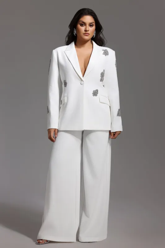 Winee Diamante Blazer Set by Bella Barnett sold by Goddiva