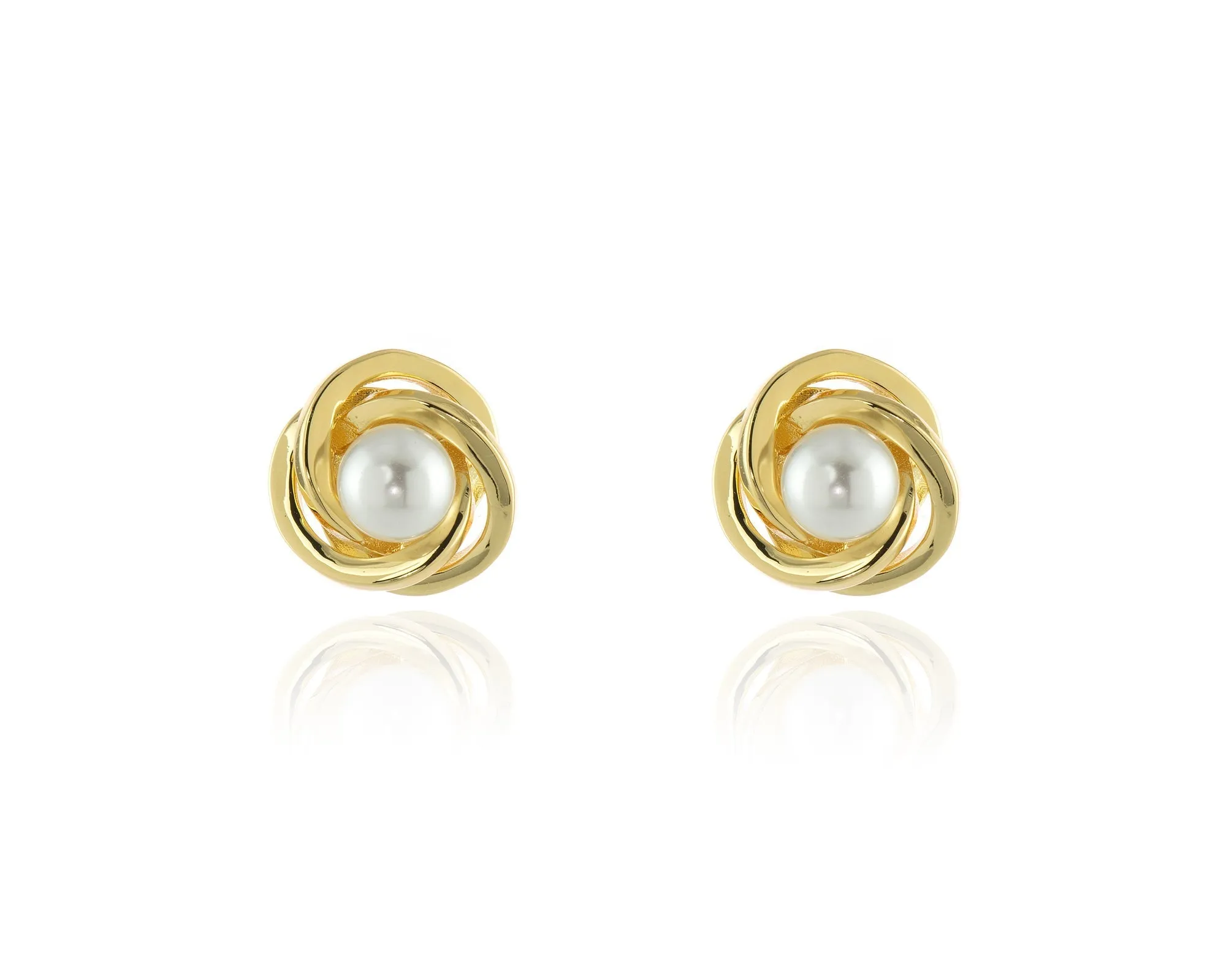 Qi Gold Earrings by Cachet London sold by Goddiva