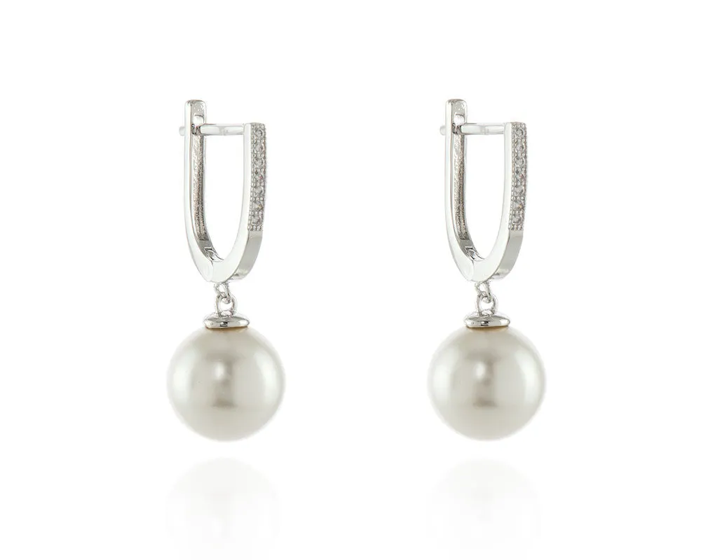 Gina Silver Earrings by Cachet London sold by Goddiva