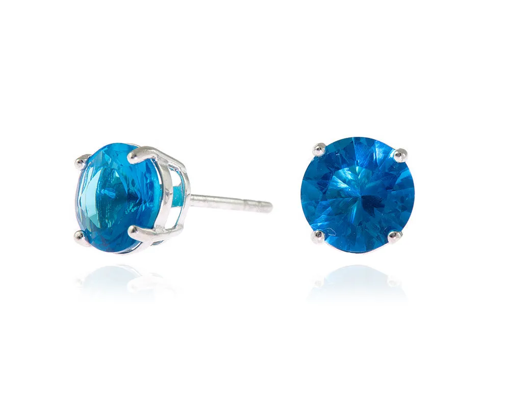 Lana 8mm  Sapphire Earrings by Cachet London sold by Goddiva