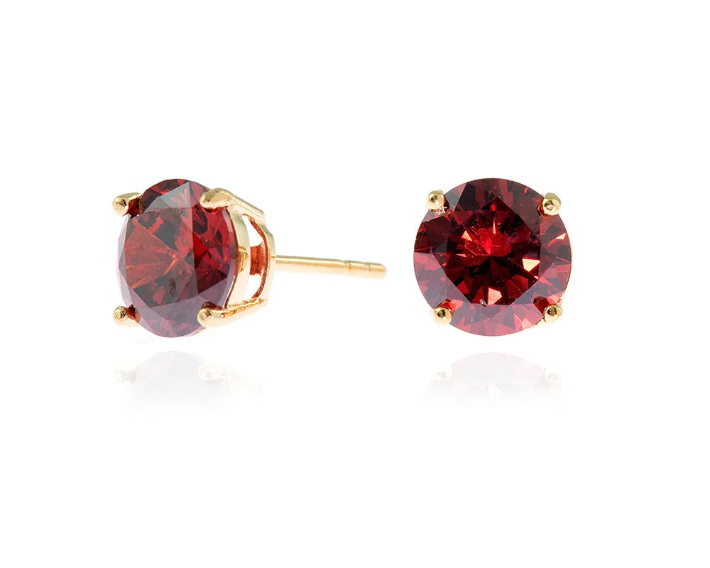 Lana 8mm Ruby Earrings by Cachet London sold by Goddiva