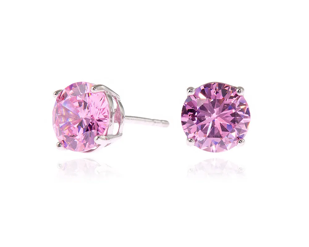 Lana 8mm Pink Earrings by Cachet London sold by Goddiva