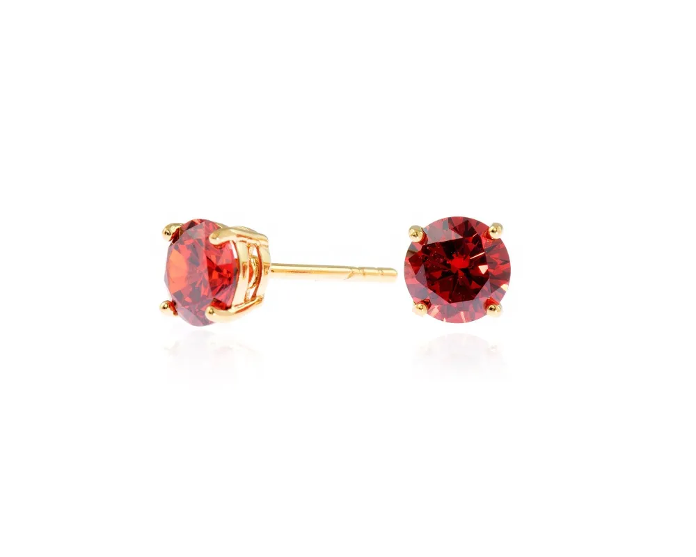 Lana 6mm Ruby Earrings by Cachet London sold by Goddiva