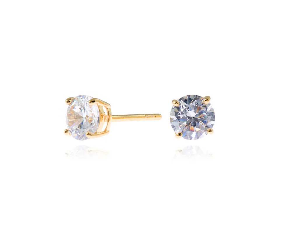 Lana 6mm Gold Earrings by Cachet London sold by Goddiva