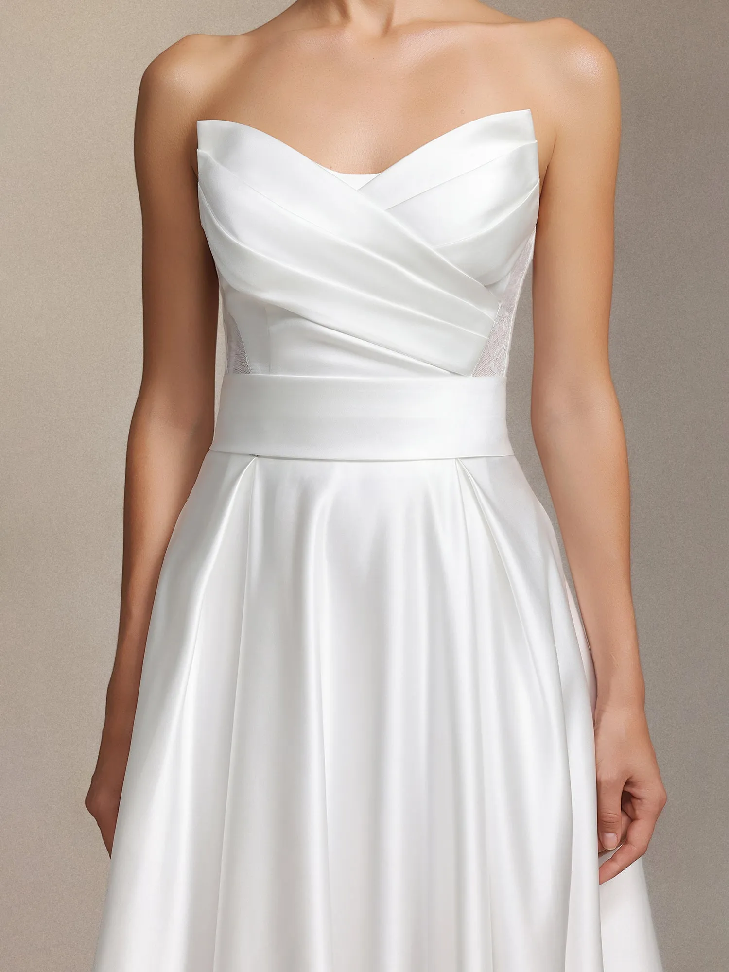 Faran Strapless Maxi Wedding Dress by Skye&Iris sold by Goddiva product image thumbnail 5