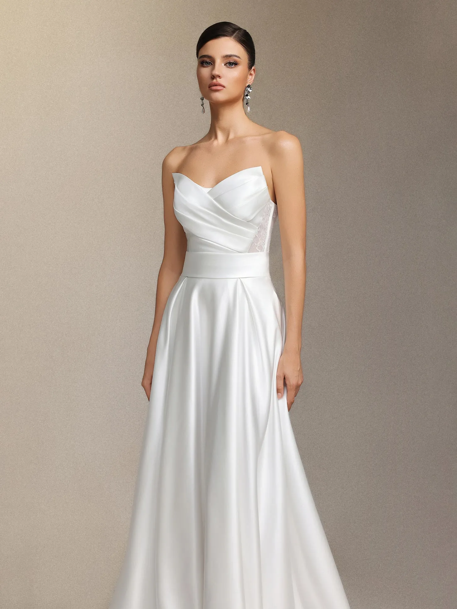 Faran Strapless Maxi Wedding Dress by Skye&Iris sold by Goddiva product image thumbnail 3