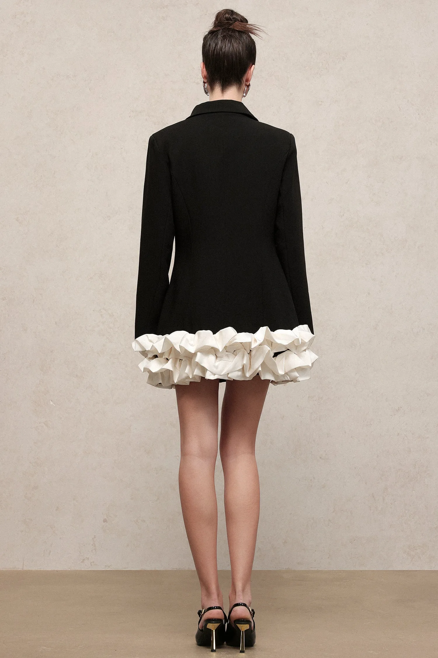 Leonie Elegant Tailored Long Sleeve Woven Mini Dress by Skye&Iris sold by Goddiva product image thumbnail 5