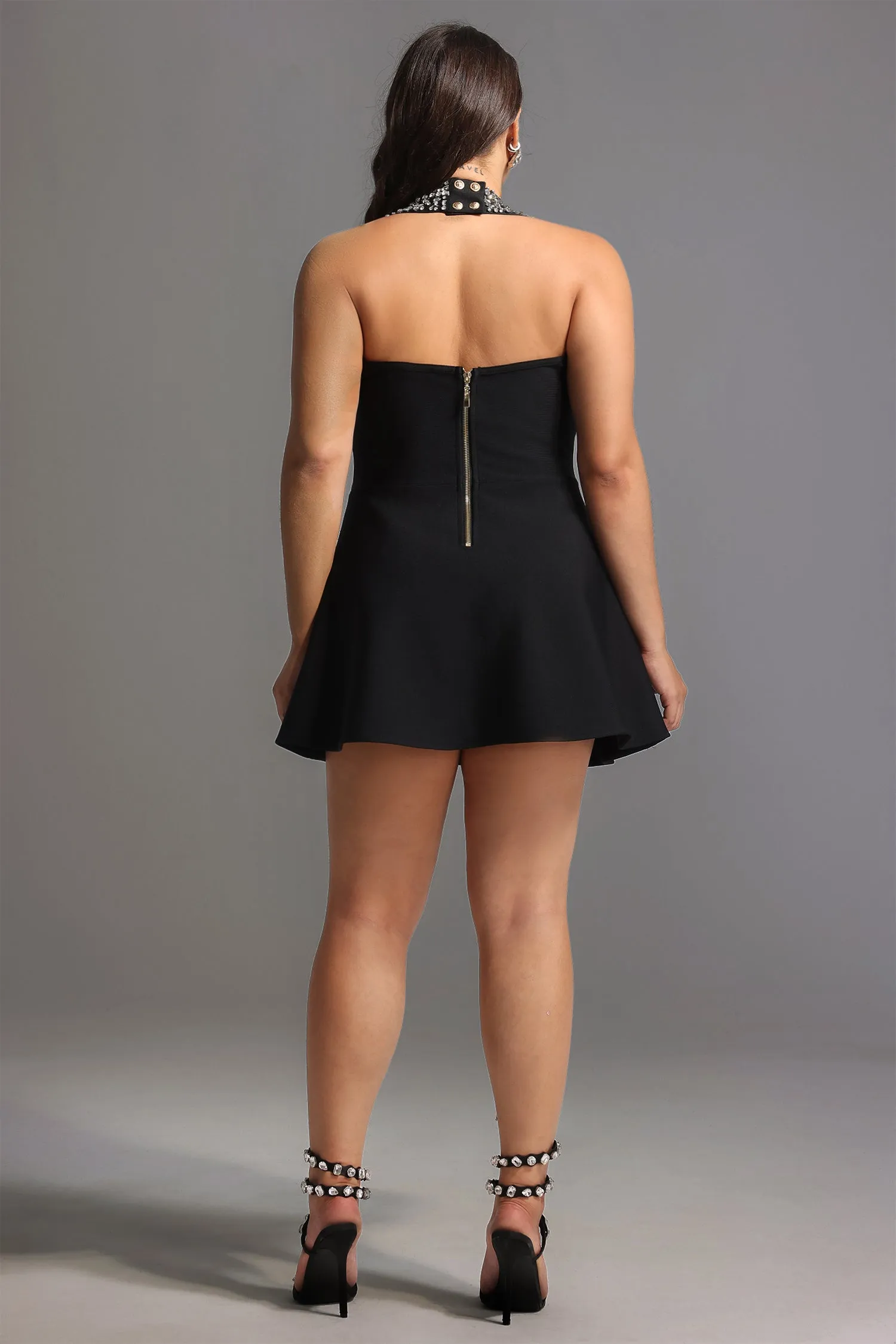 Traci Halter Strapless Sleeveless Mini Dress by Bella Barnett sold by Goddiva product image thumbnail 5