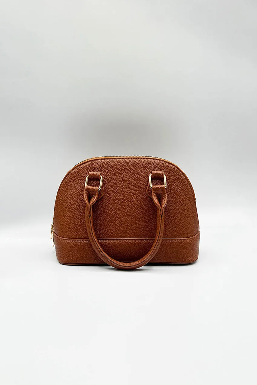 Faux Leather Mini Crossbody Bag In Brown by SVNX sold by Goddiva product image thumbnail 3