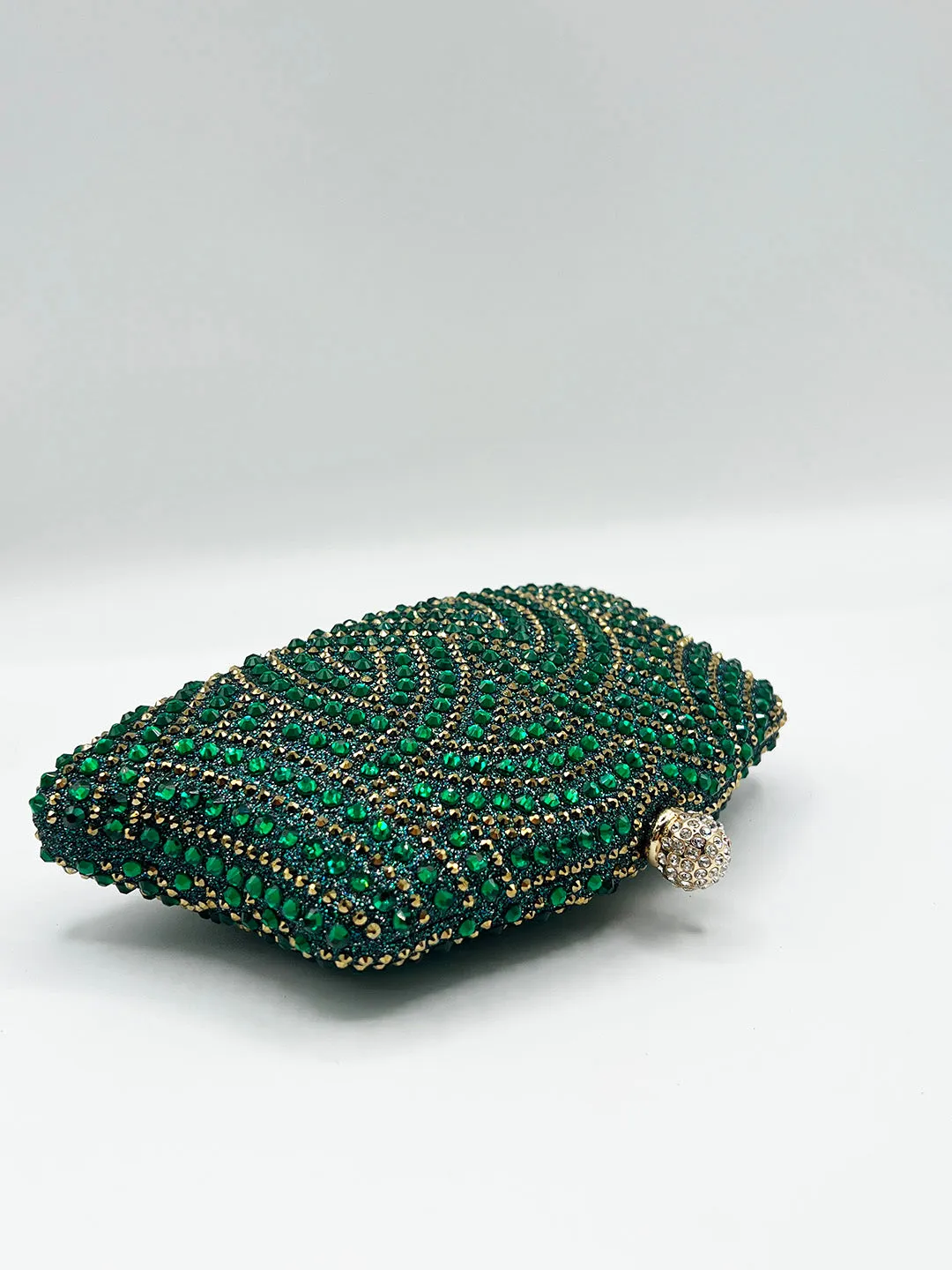 Embellished Clutch Bag In Green by SVNX sold by Goddiva product image thumbnail 3