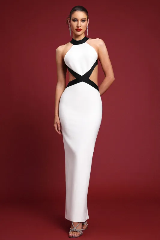 Pako Sexy Contour Sleeveless Cut Out Bandage Maxi Dress by Bella Barnett sold by Goddiva
