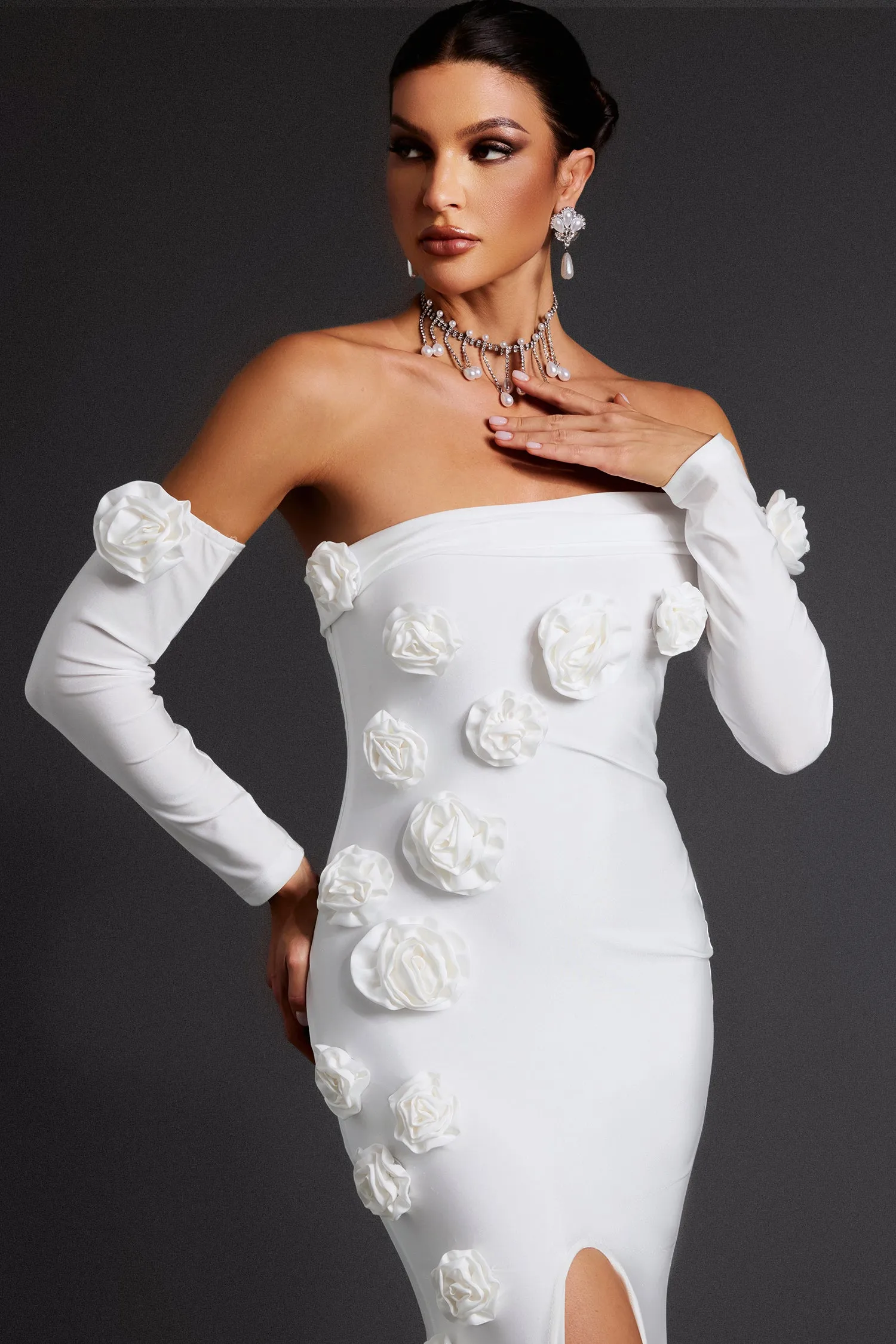 Nerlii Flr Off Shoulder Maxi Dress by Bella Barnett sold by Goddiva product image thumbnail 3