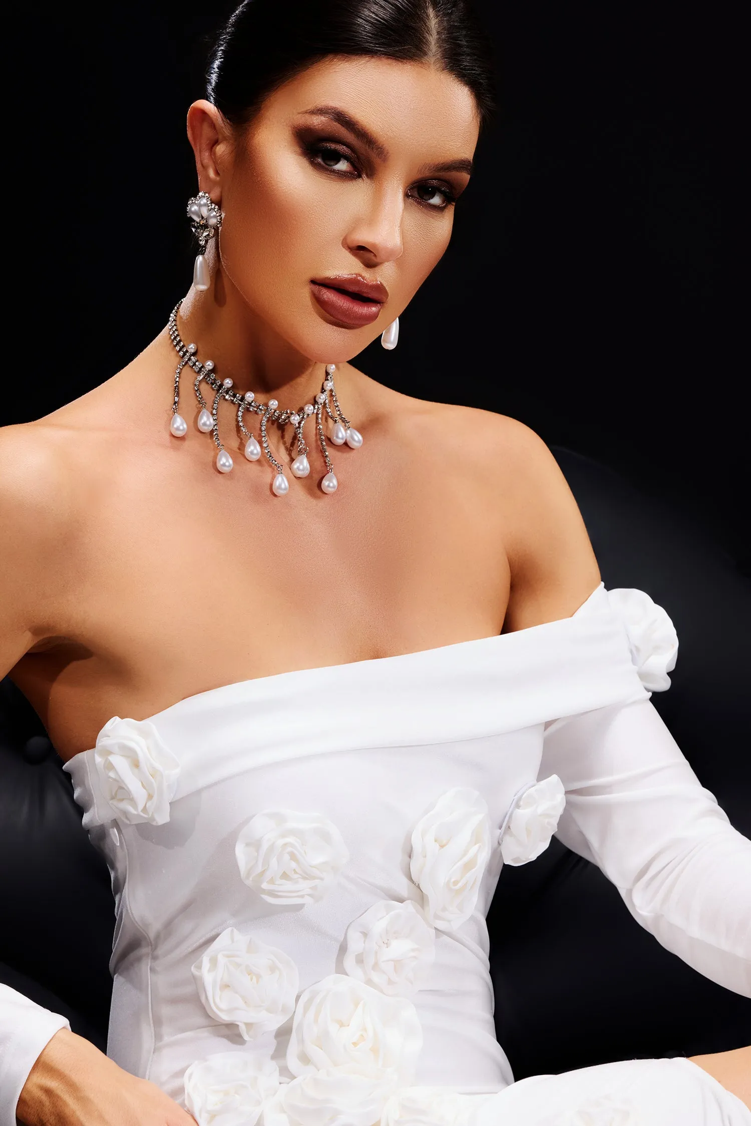 Nerlii Flr Off Shoulder Maxi Dress by Bella Barnett sold by Goddiva product image thumbnail 4