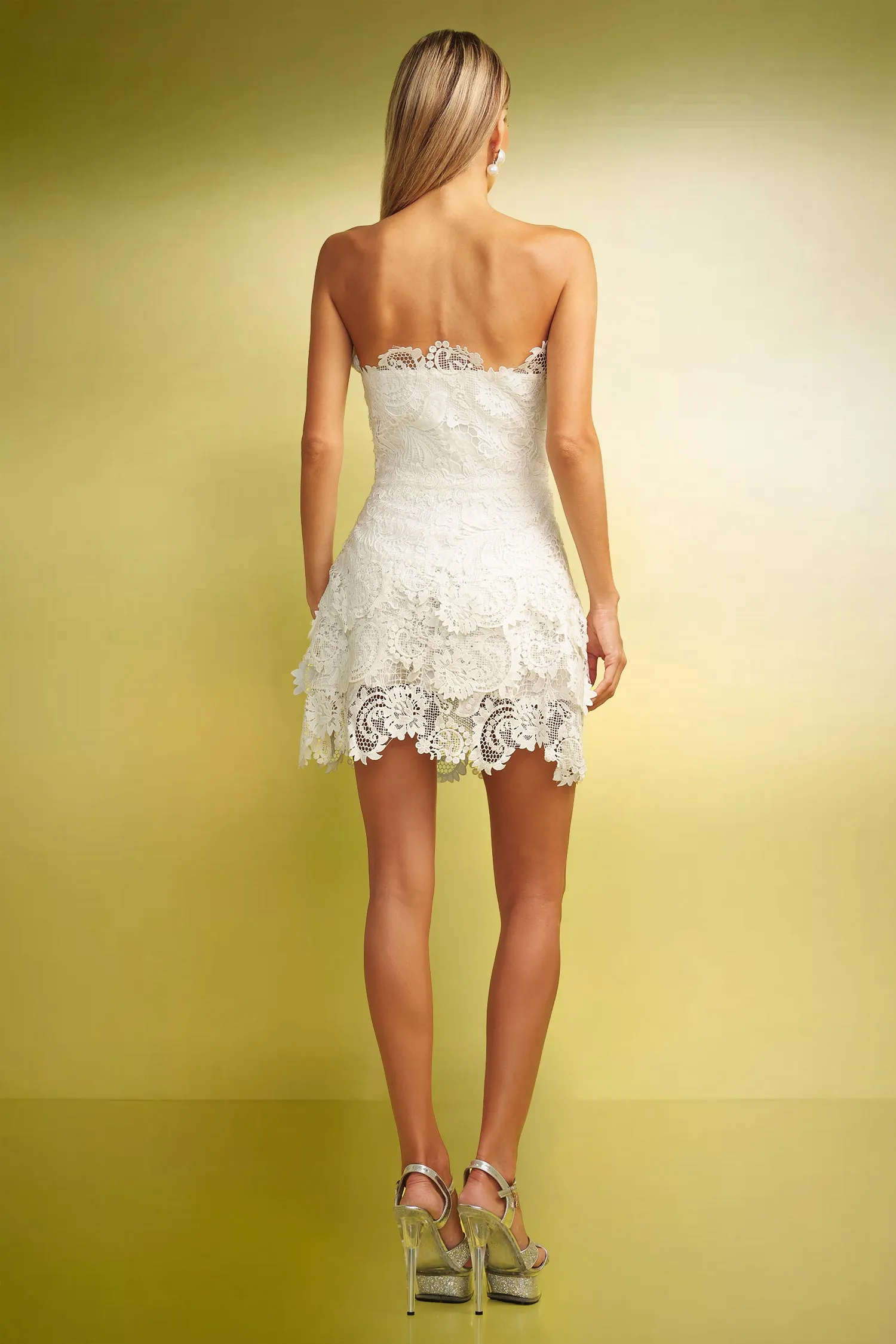 Yuico Lace Strapless Mini Dress by Bella Barnett sold by Goddiva product image thumbnail 2
