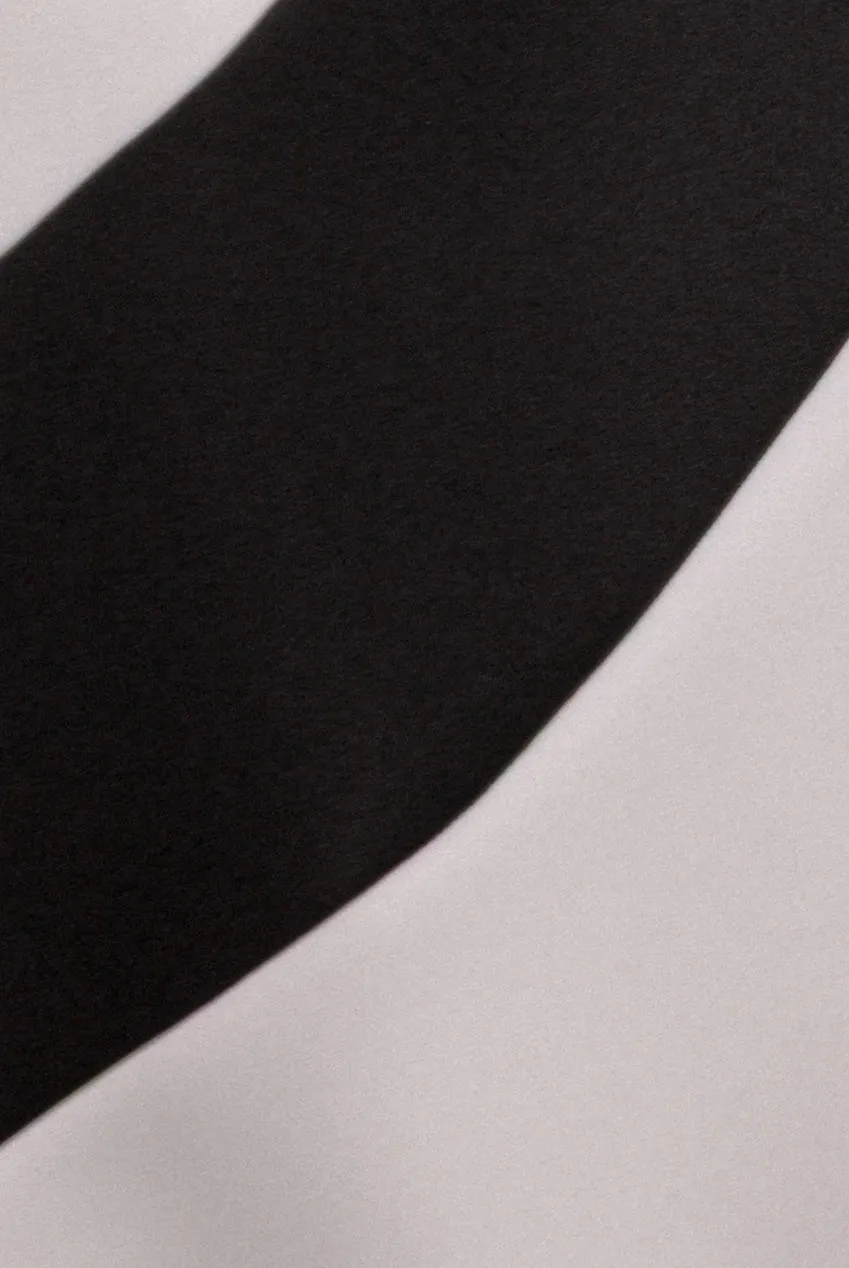 Striped Contrast Asymmetric Midi Dress - Black Cream by Goddiva sold by Goddiva product image thumbnail 4