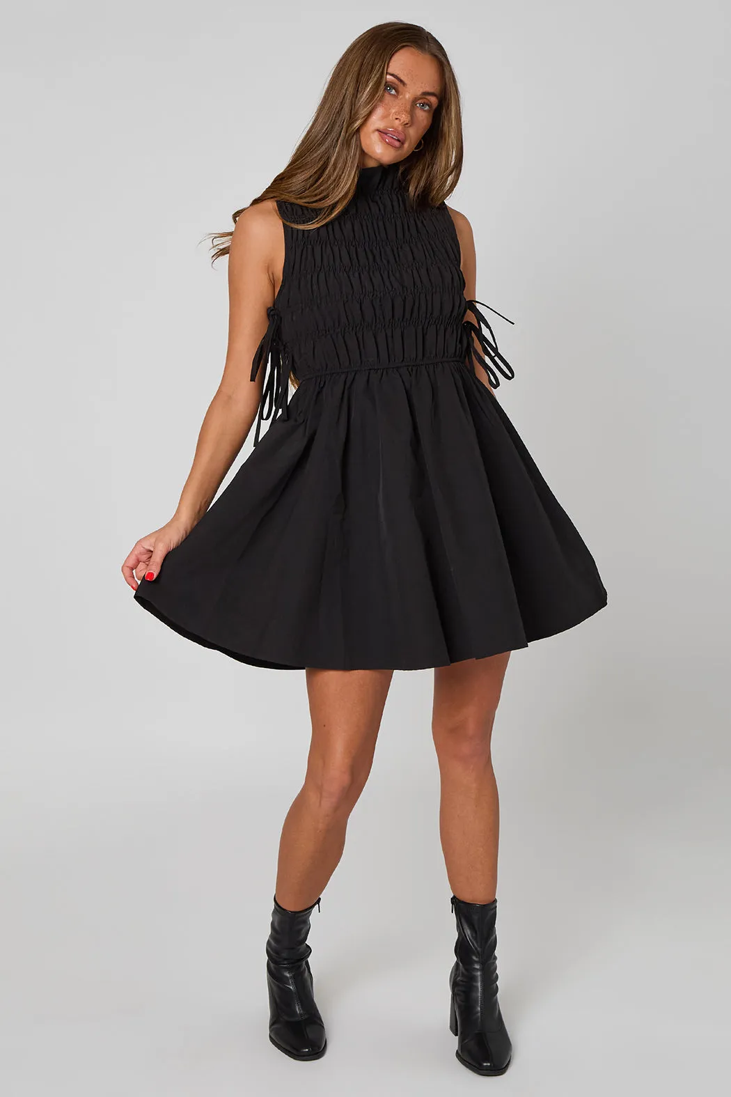 Shirred Mini Dress by Urban Bliss sold by Goddiva