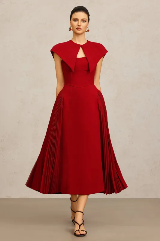 Verna Halter Folds Maxi Dress by Bella Barnett sold by Goddiva