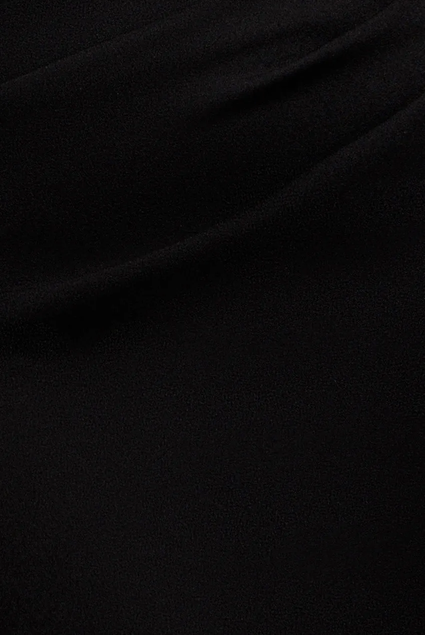 One Shoulder Chiffon Cape Crepe Maxi Dress - Black by Goddiva sold by Goddiva product image thumbnail 5