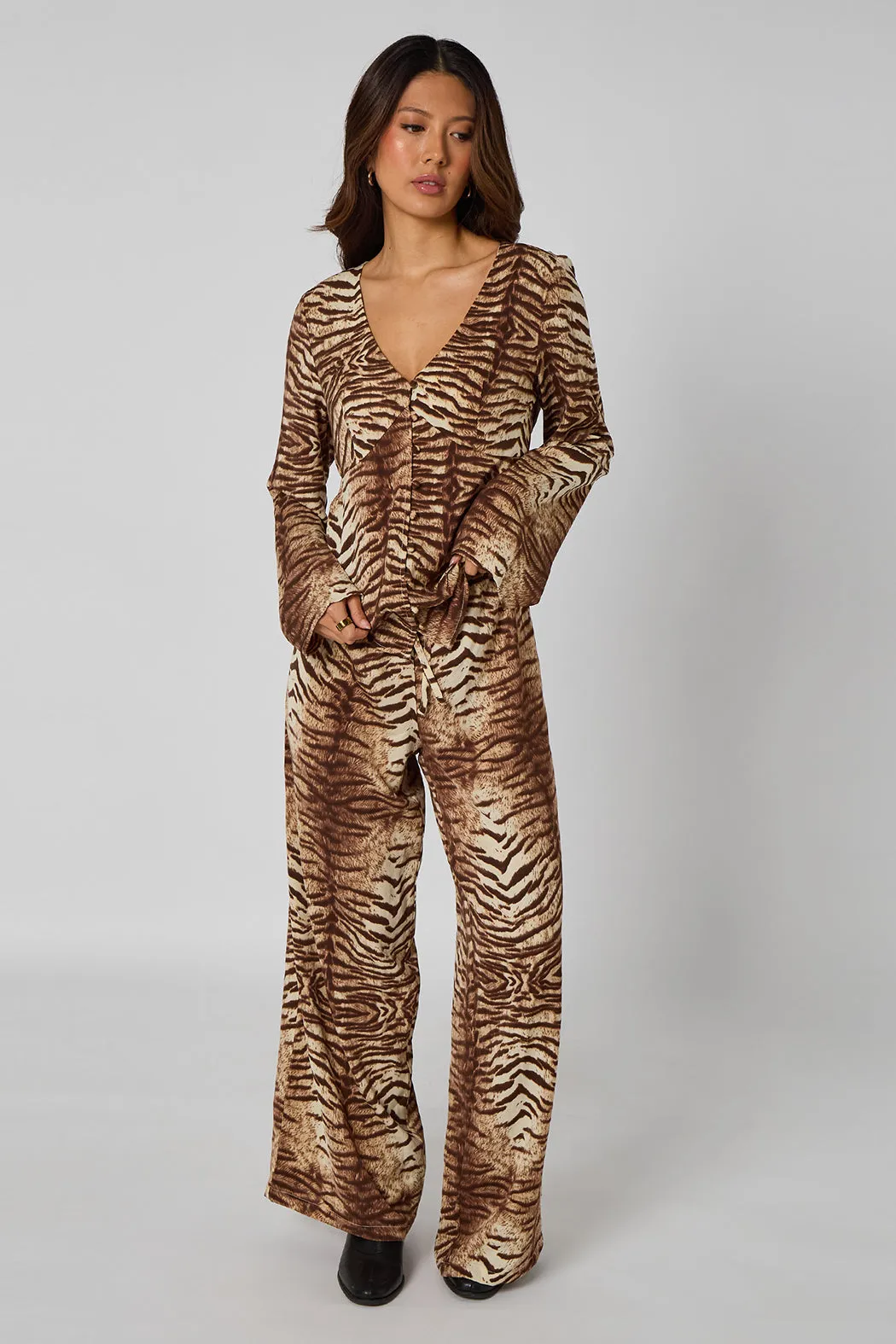Zebra Button Front Top by Urban Bliss sold by Goddiva product image thumbnail 3