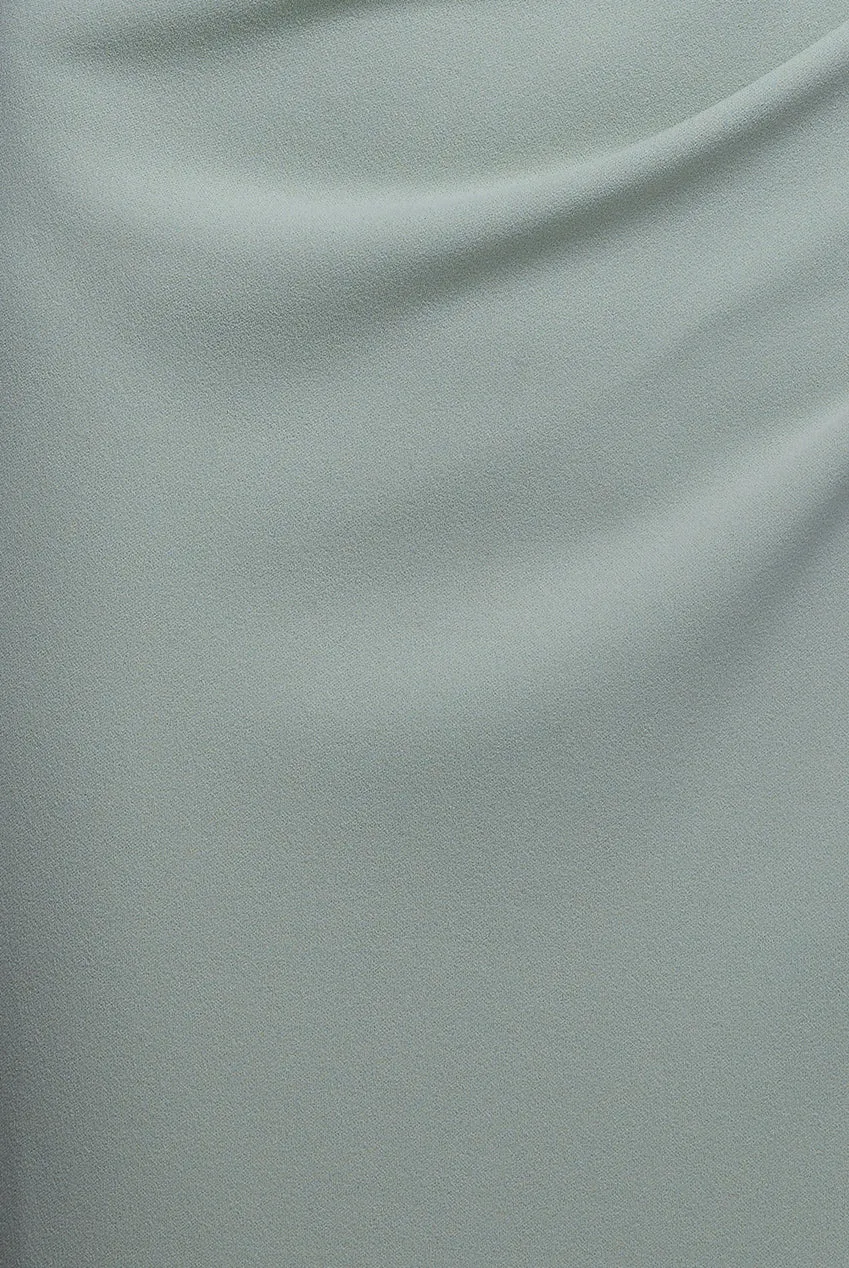 Petite Bardot Scuba & Chiffon Cowl Maxi Dress - Sage Green by Goddiva sold by Goddiva product image thumbnail 4