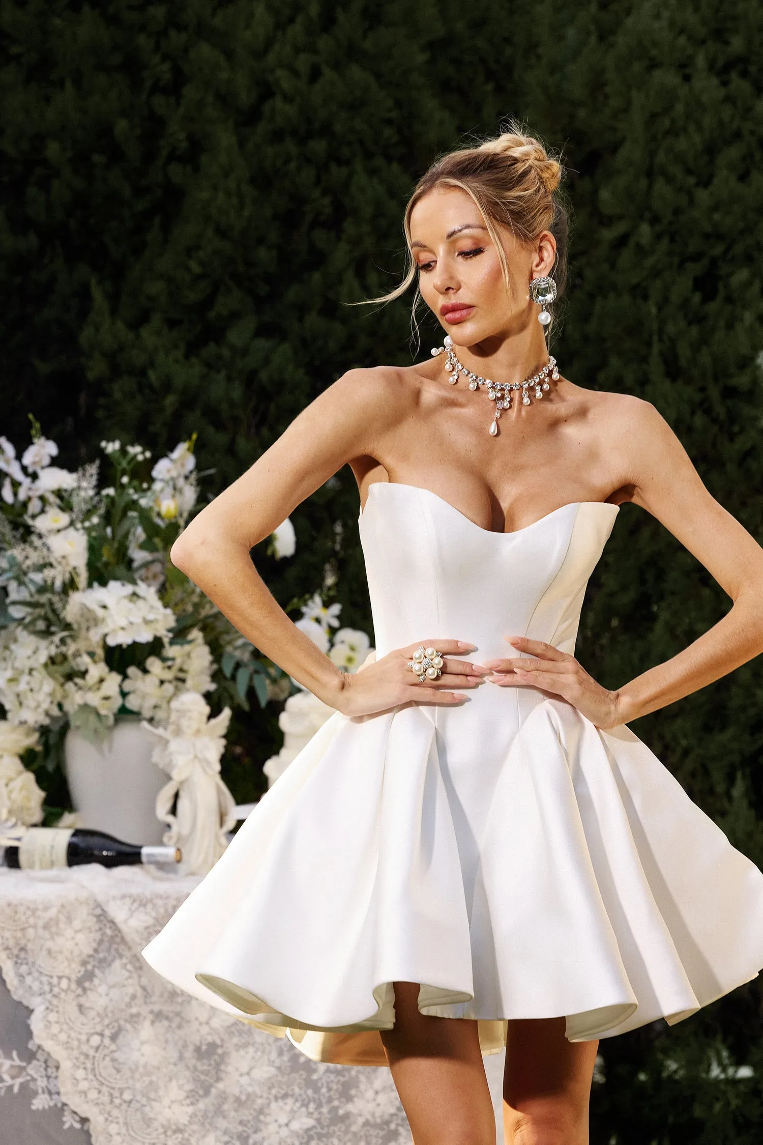 Fakula Sleeveless Lacing Mini Dress by Bella Barnett sold by Goddiva product image thumbnail 2
