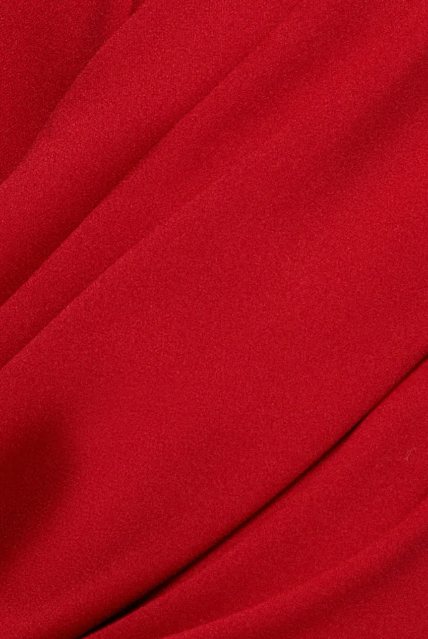 V Neck Cowl Back Pleated Sleeve Scuba Maxi Dress - Red by Goddiva sold by Goddiva product image thumbnail 5