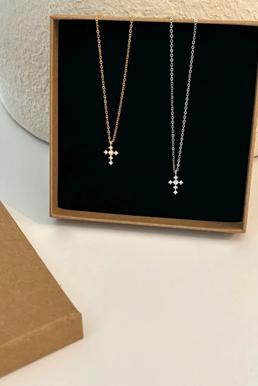 Dainty Cross Necklace by MUCHV sold by Goddiva product image thumbnail 5