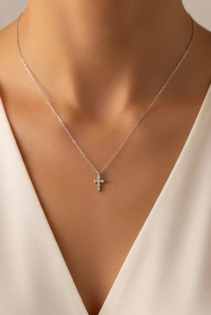 Dainty Cross Necklace by MUCHV sold by Goddiva product image thumbnail 3