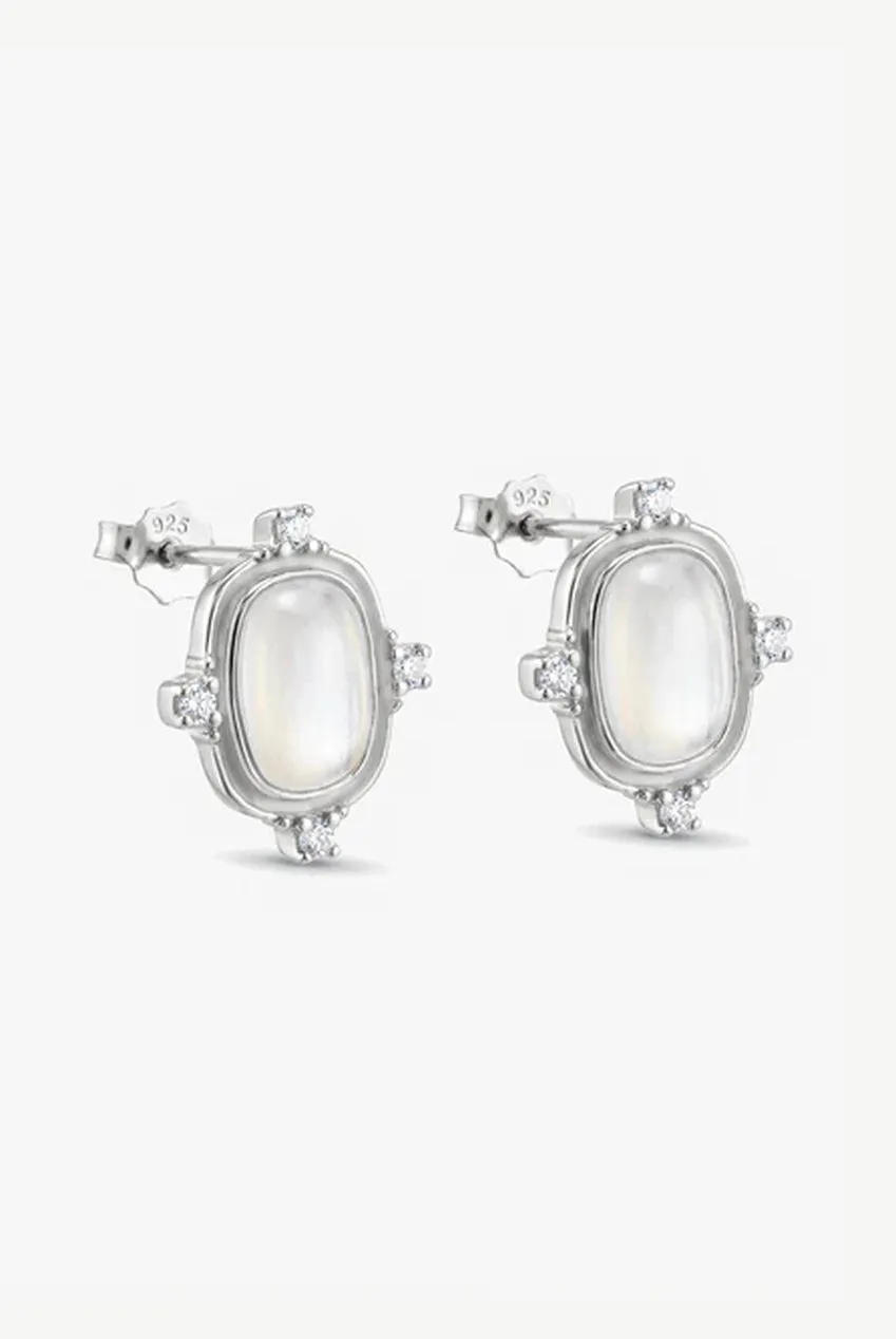 White Heirloom Stud Earrings by MUCHV sold by Goddiva product image thumbnail 2