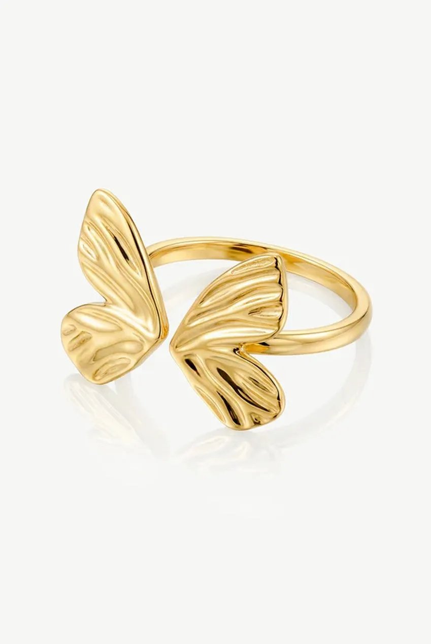 Textured Butterfly Ring - Adjustable by MUCHV sold by Goddiva