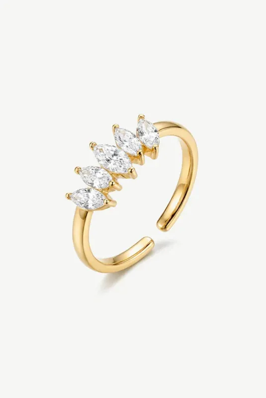 Marquise Crown Ring - Adjustable by MUCHV made by Goddiva