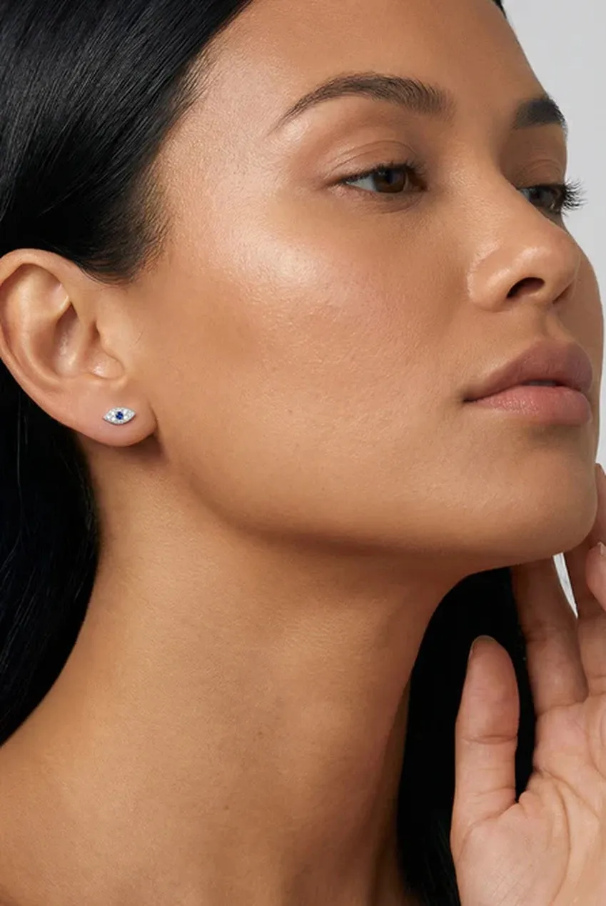 Dainty Evil Eye Earrings - Screw Back by MUCHV sold by Goddiva product image thumbnail 3