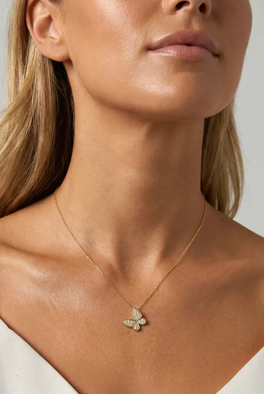 Dainty Butterfly Necklace by MUCHV sold by Goddiva product image thumbnail 3