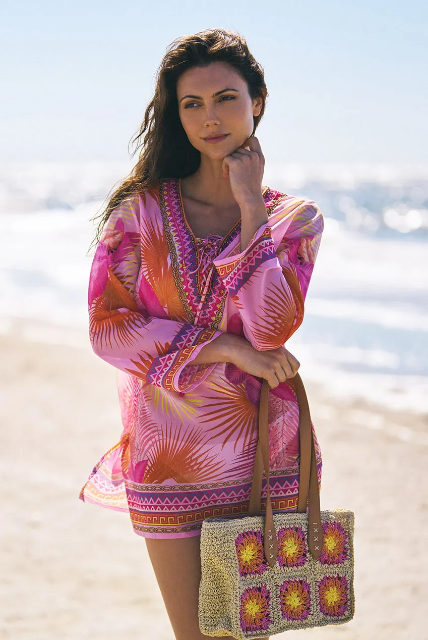 Adalia Cover Up - Pink by Pia Rossini sold by Goddiva product image thumbnail 2