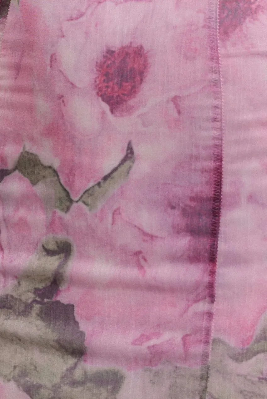 Cowl Neck Floral Print Jacquard Chiffon Maxi Dress - Blush Pink by Goddiva sold by Goddiva product image thumbnail 5