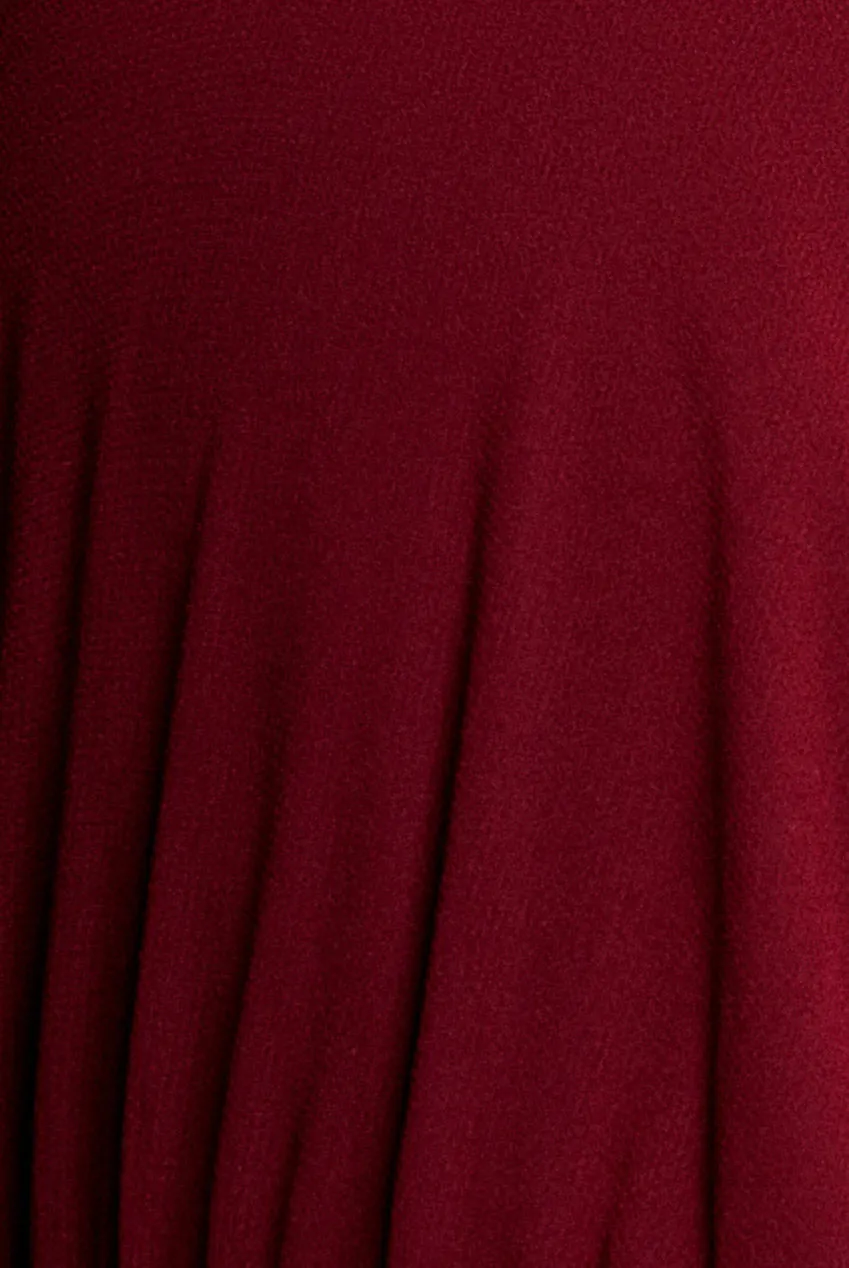 Sustainable Chiffon Flutter Sleeve Wrap Maxi Dress - Berry by Goddiva sold by Goddiva product image thumbnail 4