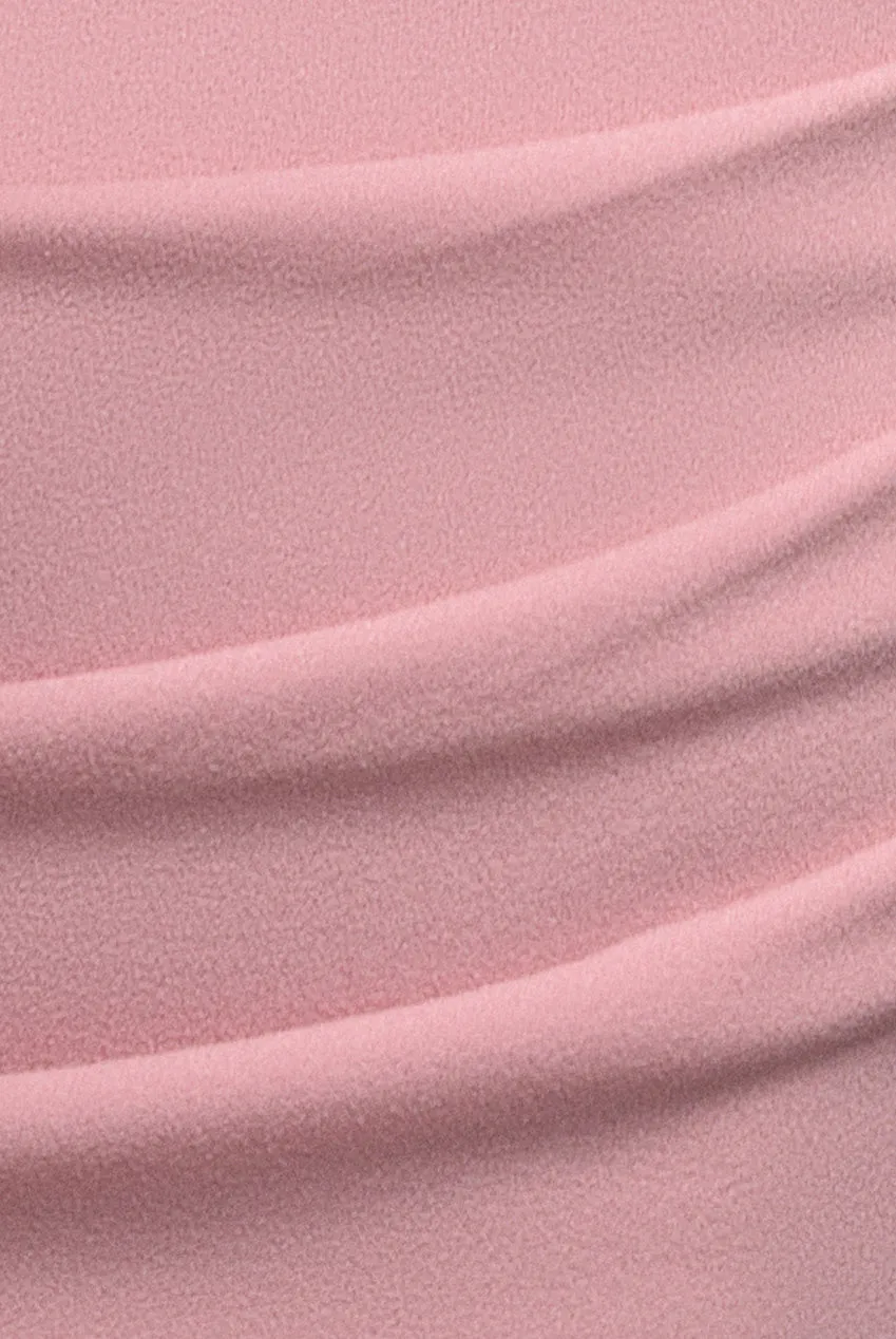 Off The Shoulder Satin Bow Neck Maxi Dress - Blush Pink by Goddiva sold by Goddiva product image thumbnail 5