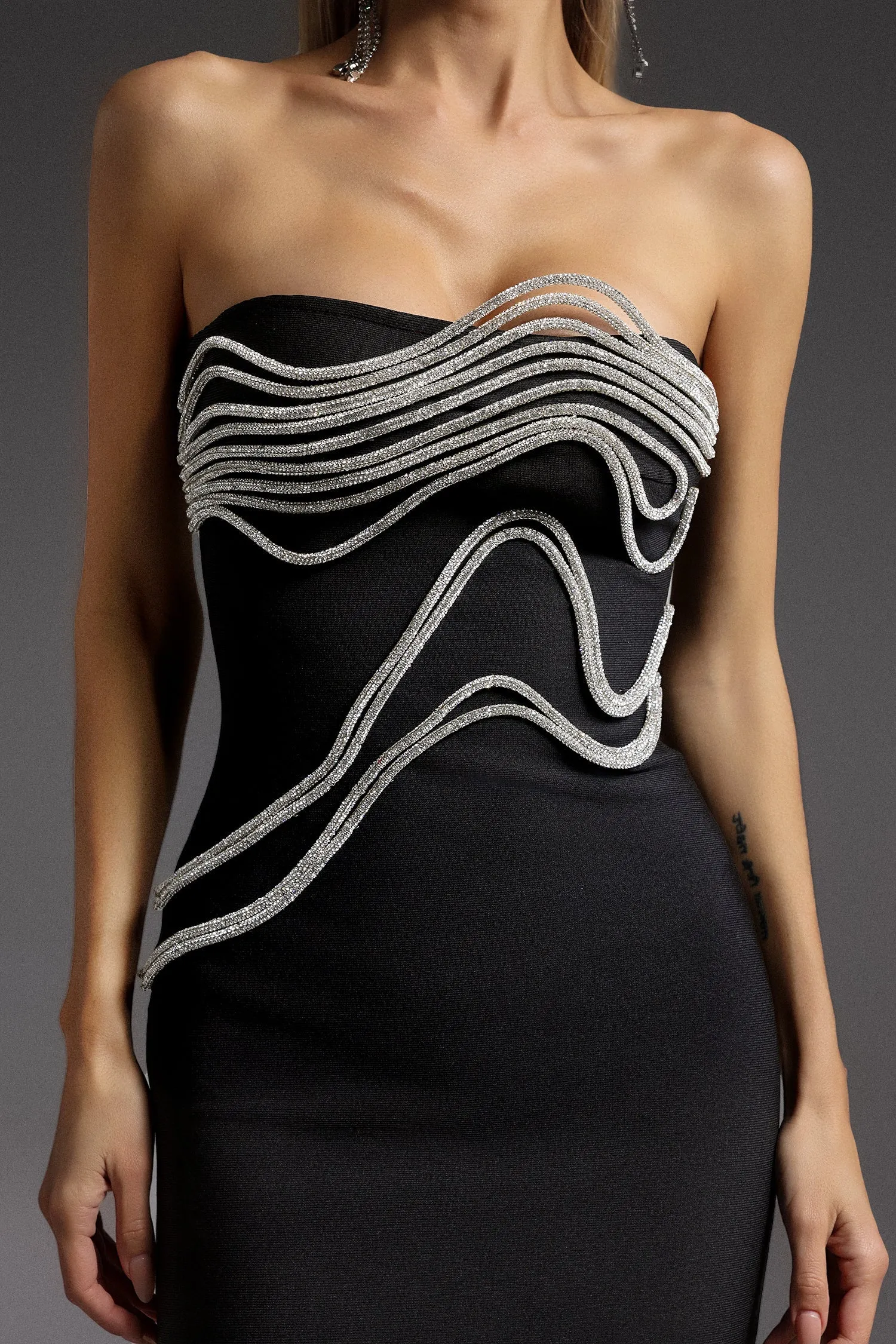 Oga Sleeveless Diamond Bandage Maxi Dress by Bella Barnett sold by Goddiva product image thumbnail 5