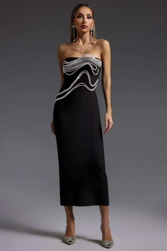 Oga Sleeveless Diamond Bandage Maxi Dress by Bella Barnett made by Bella Barnett
