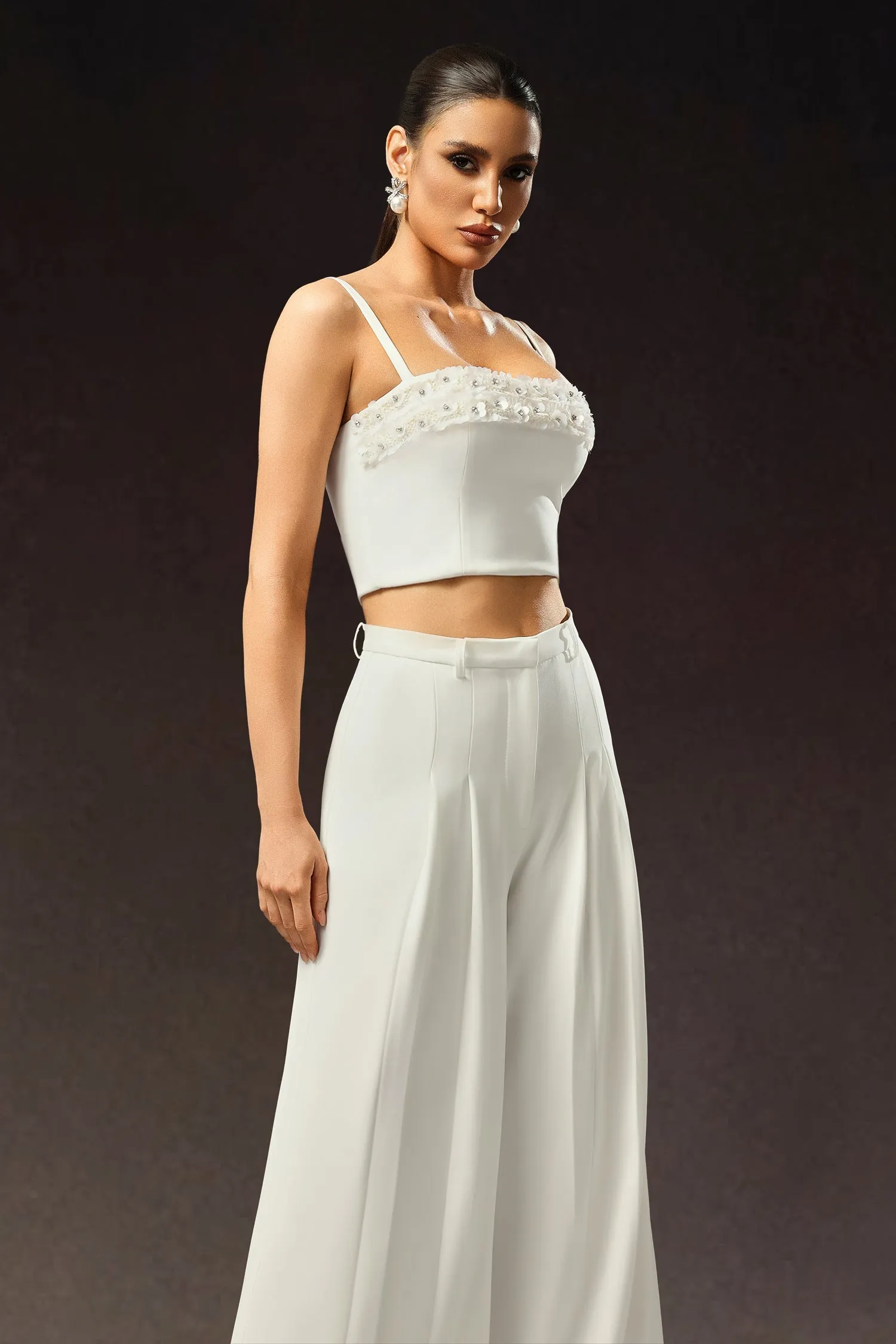 Zaysha Sleeveless Diamond Flower Maxi Two-Piece Set by Bella Barnett sold by Goddiva product image thumbnail 3
