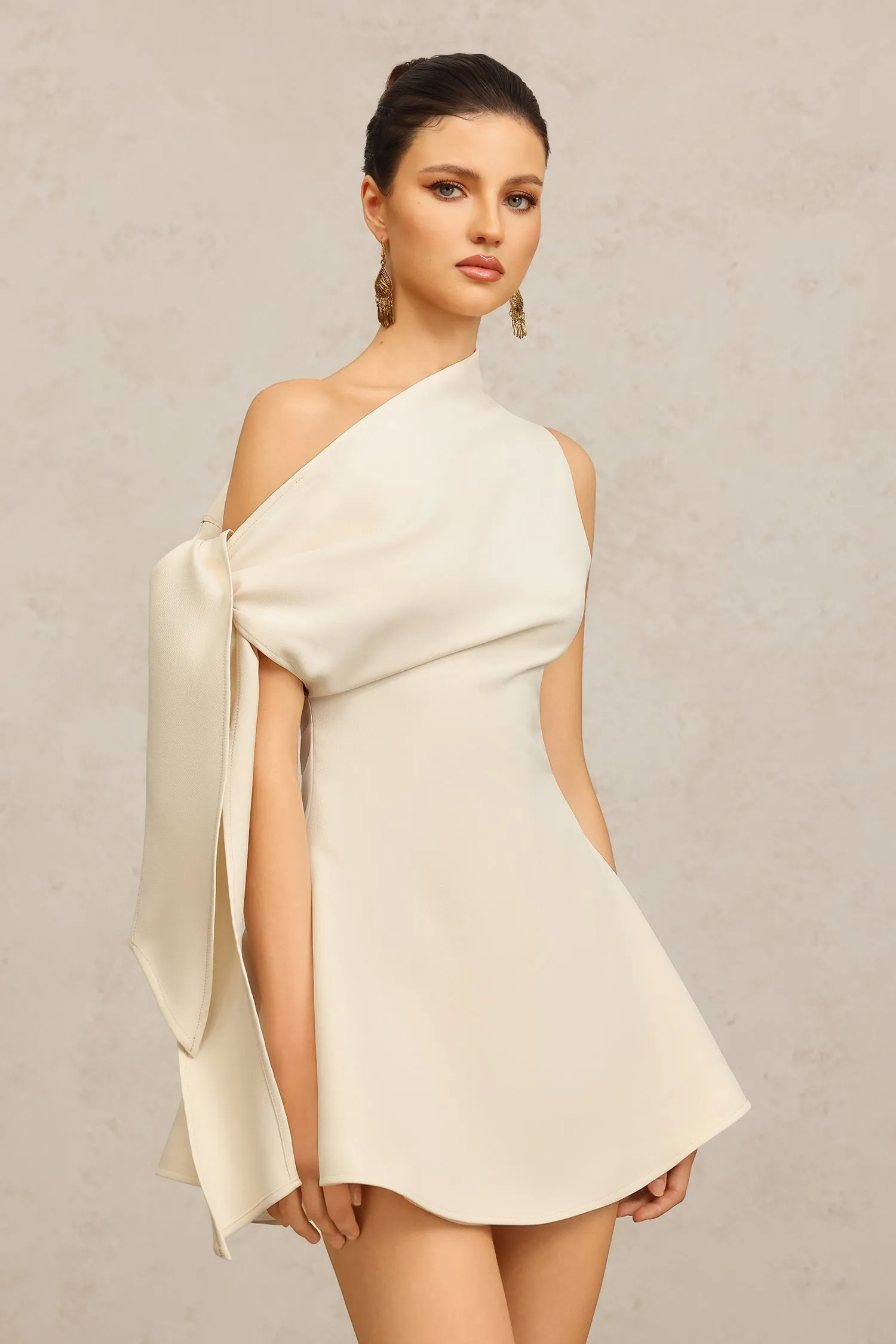 Retale One Shoulder Mini Dress by Bella Barnett sold by Goddiva product image thumbnail 4