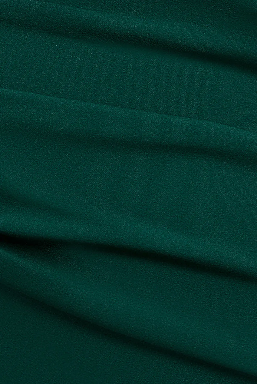 Bardot Pleated Midi Dress - Emerald Green by Goddiva Plus sold by Goddiva product image thumbnail 5