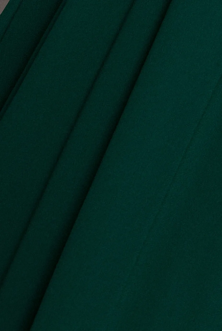 Wrap Back With Front Slit Chiffon Maxi Dress - Emerald Green by Goddiva Plus sold by Goddiva product image thumbnail 5