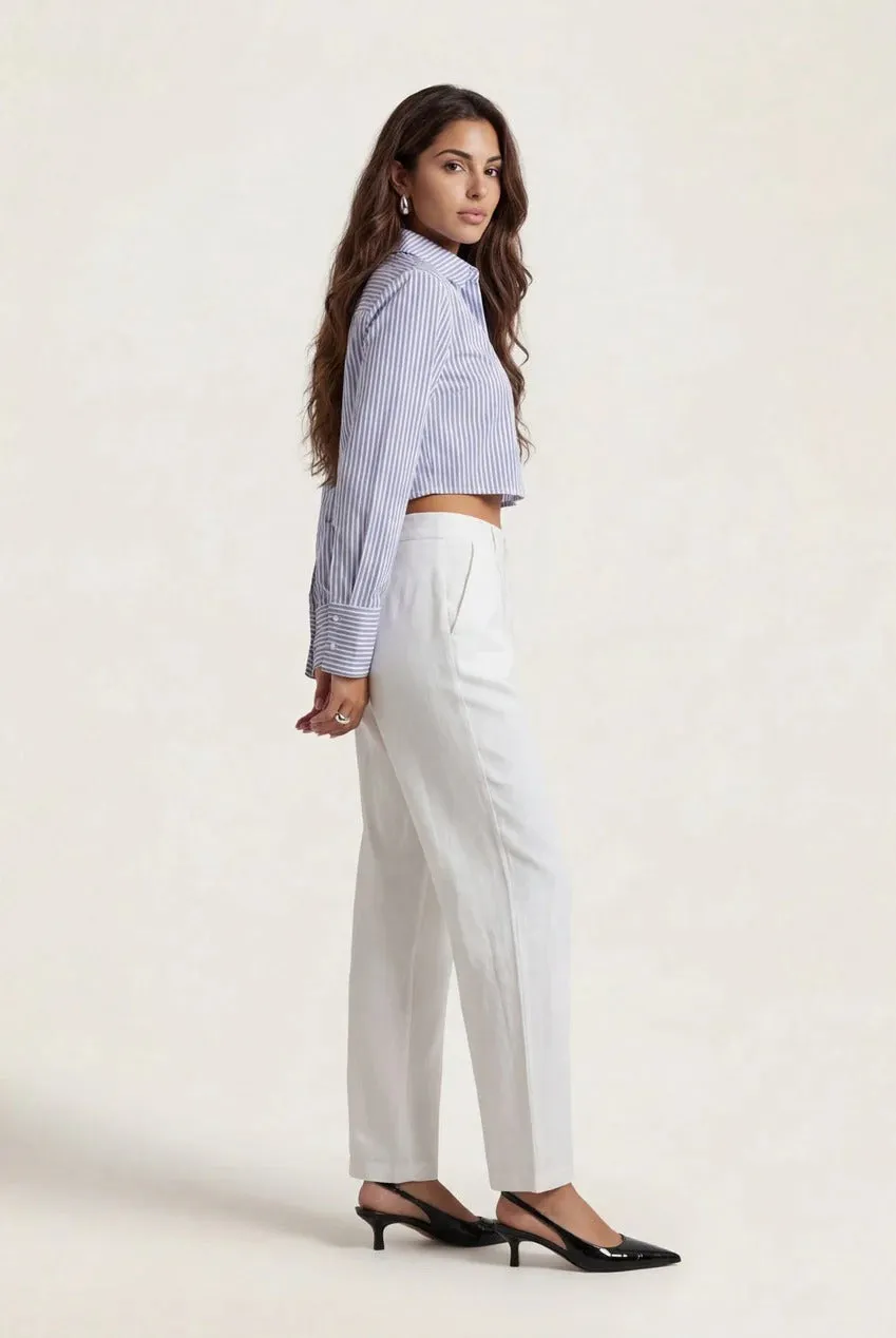 Linen Blend Wide Leg Trouser by Urban Bliss sold by Goddiva product image thumbnail 2